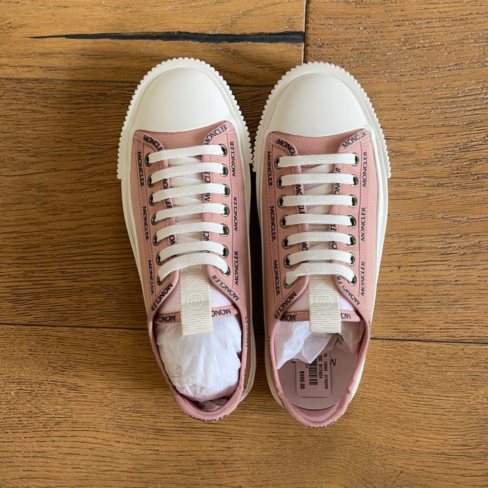 Moncler pink sneakers